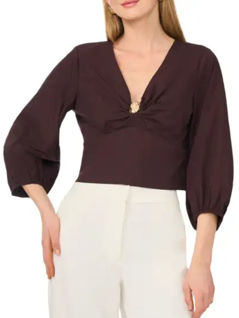 Parker Seashell Hardware Cotton Top – DARK CHOCOLATE DELIGHT – Size 6 – NWT